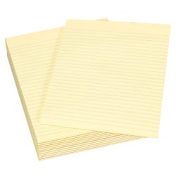 School Smart Legal Pad, 8-1/2 x 11 Inches, Canary, 50 Sheets, Pack of 12 085278