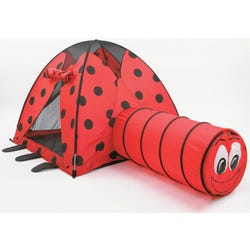 Image for Pacific Play Tents Ladybug Print Tent and Tunnel from School Specialty