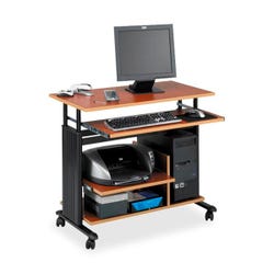 Image for Safco Adjustable Mini-Tower Workstation, Black/Cherry from School Specialty