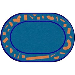 Image for Childcraft Building Blocks Carpet, 4 x 6 Feet, Oval from School Specialty