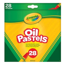 Crayola Hexagonal Non-Toxic Jumbo Oil Pastel Sticks, Assorted Colors, Set of 28 Item Number 245778