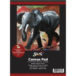 Image for Sax Genuine Primed Canvas Pad, 9 x 12 Inches, White, 10 Sheets/Pad from School Specialty