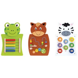 Image for Viga Animal Activity Wall Panels, Assorted, Set of 3 from School Specialty