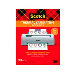 Scotch Thermal Laminating Pouch, 8-9/10 x 11-2/5 Inches, 5 mil Thick, Pack of 100, Item Number 1494667