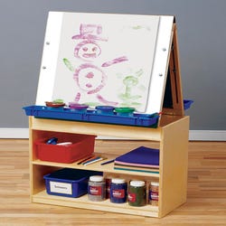Image for Childcraft Art Easel Center for Kids, 2-Person, 26-1/8 x 13 x 48-7/8 Inches from School Specialty