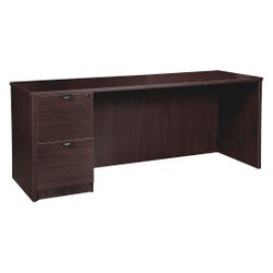 Image for Lorell Prominence Laminate Credenza, Left Pedestal, 66 x 24 x 29 Inches, Espresso from School Specialty