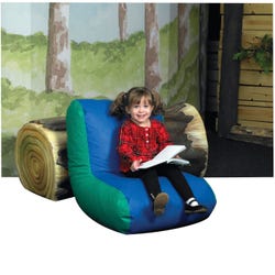 Image for Children's Factory Pre-School High Back Chair, Vinyl, Blue/Green from School Specialty