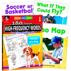 Teacher Created Materials Learn-at-Home High-Frequency Words Bundle, Grade 1, Set of 4 Item Number 2092214
