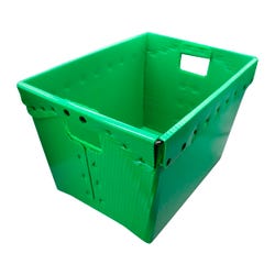 Flipside Plastic Storage Postal Tote, Green, Pack of 4, Item Number 2093667