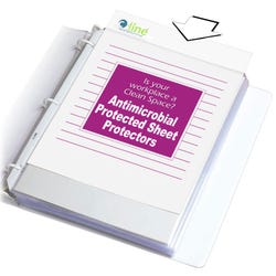 Image for C-Line Poly Sheet Protectors with Antimicrobial Protection, 8-1/2 x 11 Inches, Clear, Pack of 100 from School Specialty