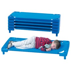 Children's Factory Assembled Stacking Standard Premium Rest Time Cot, 52 x 21-1/2 x 5 Inches, Set of 5, Item Number 1359989