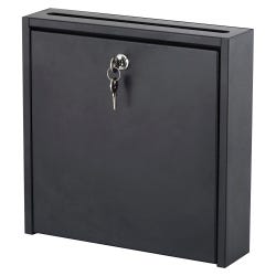 Image for Safco Wall-mounted Interoffice Locking Mailbox -- Mailbox w/Lock,Wall-mounted,f/Interoffice,12"x3"x12",BK from School Specialty