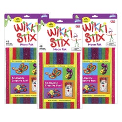 Image for Wikki Stix Wax Set, 8 Inches, Assorted Neon Colors, Set of 144 from School Specialty