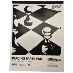 Image for Sax Tracing Paper Pad, 25 lbs, 9 x 12 Inches, White, 50 Sheets from School Specialty