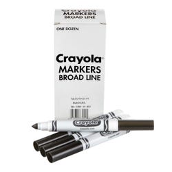 Image for Crayola Marker Replacement Pack, Broad Line, Black, Pack of 12 from School Specialty