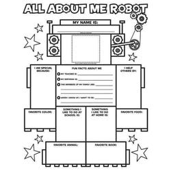 Image for Scholastic All About Me Robot Graphic Organizer Poster, Pack of 30 from School Specialty