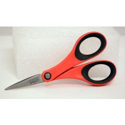 School Smart Precision Scissors, Stainless Steel Blade and Soft Grip, 5 Inches, Item Number 084844