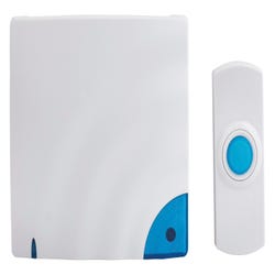 Image for Tatco Water Resistant Wireless Doorbell, 250 ft Range, Blue/White from School Specialty