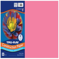Image for Tru-Ray Sulphite Construction Paper, 12 x 18 Inches, Shocking Pink, 50 Sheets from School Specialty