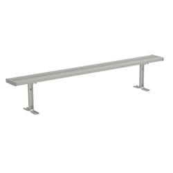 National Recreational Systems Aluminum Portable Bench Without Backrest, Channel Leg, 8 Ft, Item Number 2107417
