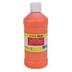 Image for School Smart Washable Finger Paint, Orange, 1 Pint Bottle from School Specialty