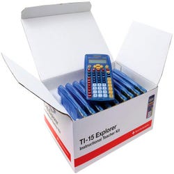 Image for Texas Instruments TI-15 Explorer 2-Line Basic Calculator, Set of 10 from School Specialty