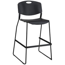 Image for Lorell Heavy-duty Bistro Stack Chair, 24 x 26 x 41-1/8 Inches, Black, Case of 2 from School Specialty