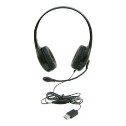 Image for Califone KH-08 GUSB BK On-Ear Headset with Gooseneck Microphone, USB, Black from School Specialty