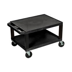 Image for Luxor 2-Shelf Tuffy Cart, Black Shelves, Black Legs, 24 x 18 x 16 Inches from School Specialty