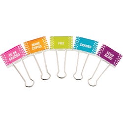 Image for Teacher Created Resources Classroom Management Large Binder Clips, Set of 5 from School Specialty