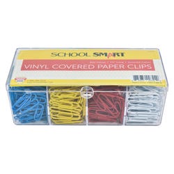 Image for School Smart Paper Clip, Vinyl Coated, Standard, Assorted Color, Pack of 800 from School Specialty