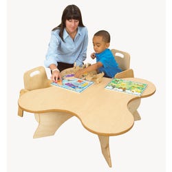 Image for Childcraft Adjustable Toddler Table with 4 Chairs, Blossom, 35-3/4 x 35-3/4 x 14, 16-1/2, and 19 Inches from School Specialty
