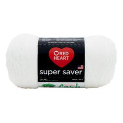 Image for Red Heart Acrylic Economy Super Saver Yarn, 4-Ply, White, 7 Ounce Skein from School Specialty