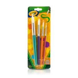 Image for Crayola Big Paint Brush Set, Round Type, Wooden Handle , Assorted Sizes, Set of 4 from School Specialty