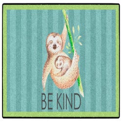 Image for Childcraft Nursery Be Kind Sloth Carpet, 5 x 8 Feet, Rectangle from School Specialty