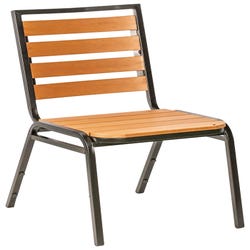 Image for Lorell Teak Outdoor Chair -- 18-1/2 x 23-1/2 x 35-7/16 Chair, Outdoor, from School Specialty