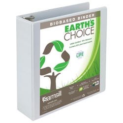 Image for Samsill Earth's Choice Eco-Friendly View Binder, 3 Inch D-Ring, White from School Specialty