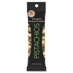 Image for Wonderful Pistachios, Roasted and Salted, 1.25oz, Box of 12 from School Specialty