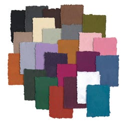 Image for Shizen Design Handmade Pastel Paper, 8-1/2 x 11 Inches, Assorted Colors, 25 Sheets from School Specialty