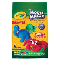 Image for Crayola Model Magic Dough Craft Pack, Assorted Colors, Set of 6 from School Specialty