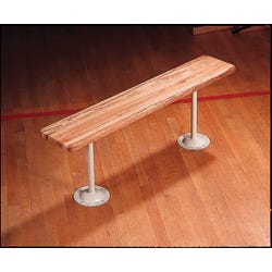 Image for Republic KC Bin Locker Room Bench with Fixed Base Pedestals, 96 X 9-1/2 X 18 Inches from School Specialty
