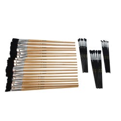 Image for School Smart Intermediate Paint Brush Assortment, Set of 36 from School Specialty