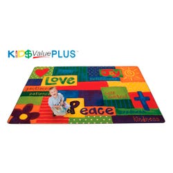 Image for Carpets for Kids KID$Value PLUS Spiritual Fruit Painted Carpet, 7 Feet 8 Inches x 10 Feet 10 Inches, Multicolored from School Specialty