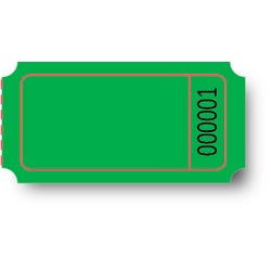 Image for Premier Southern Ticket Single Roll Blank Tickets, 1 x 2 Inches, Green, Pack of 2000 from School Specialty