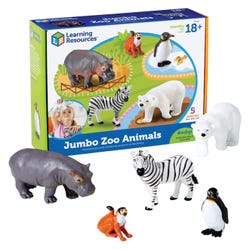 Image for Learning Resources Jumbo Zoo Animals, Assorted Species, Set of 5 from School Specialty