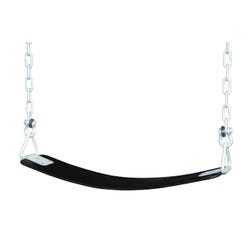 Image for Burke Single Swing Seat with Chain, 8 ft Beam Height, Molded Rubber, Black from School Specialty