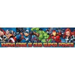 Image for Eureka Marvel Horizontal Knowledge is Our Super Power Banner, 45 x 12 Inches from School Specialty
