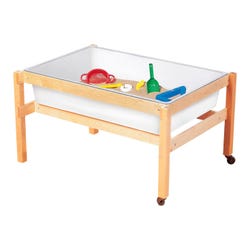 Image for Childcraft Sand and Water Table, White Tub, 42-3/8 x 30-1/8 x 23 Inches from School Specialty