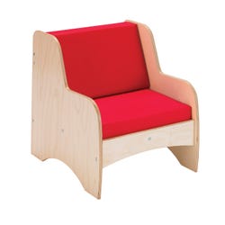Image for Childcraft Family Living Room Chair, 17-3/4 x 20-1/8 x 20-1/4 Inches, Red from School Specialty