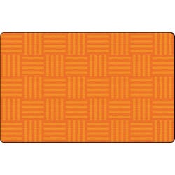Image for Flagship Carpets Hashtag Tone on Tone Carpet, 7 Feet 6 Inches x 12 Feet, Orange from School Specialty